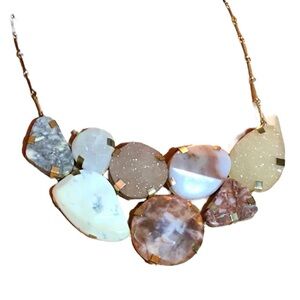 Anthropologie Druzy & Stone Statement Necklace